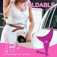 Load image into Gallery viewer, Female Urination Device,Reusable Silicone Female Urinal Foolproof Women Pee Funnel Allows Women to Pee Standing Up,Women&#39;s Urinal with Drawstring Bags is The Perfect Companion for Travel and Outdoor
