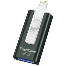 Load image into Gallery viewer, USB Flash Drive 128 GB for iPhone High Speed Memory Photo Stick 4 in 1 Thumb Drive Jump Drive Compatible with iPhone, iPad, MacBook, Android, Samsung, PC and More Devices
