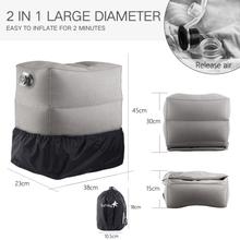 Load image into Gallery viewer, Sunany Inflatable Foot Rest Pillow for Travel, Kids/Adults Airplane Travel Pillow-Adjustable Height Cushions,for Kids to Sleep While Traveling,Suitable for Office, Home and Any Travel